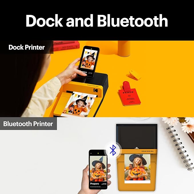 KODAK Dock ERA Plus 4PASS Instant Photo Printer (4x6) (Printer + Initial 10 Sheets + 80 Sheets + Accessories)
