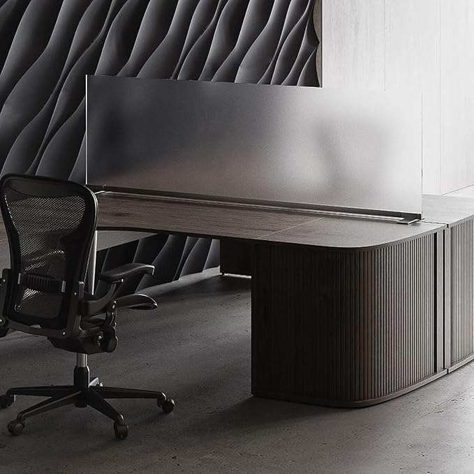 OBEX Acrylic Free Standing Screen, Divider for Desk Privacy Home & Office Partitions for Table Top Workstation, Portable Cubicle Panel for Work, 12" x 66", Frosted