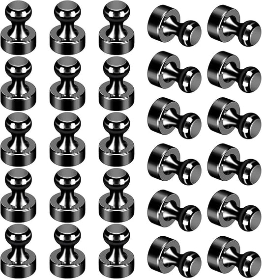 24Pack Black Fridge Magnet Refrigerator Magnets Strong Magnets for Whiteboard Lockers Fridge Office Classroom Kitchen Home Adults