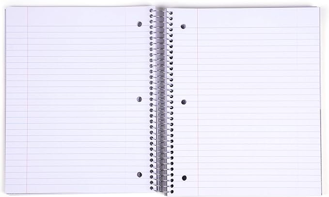 Mintra Office Durable Spiral Notebooks, 5 Subject (Blue, Wide Ruled 1pk)