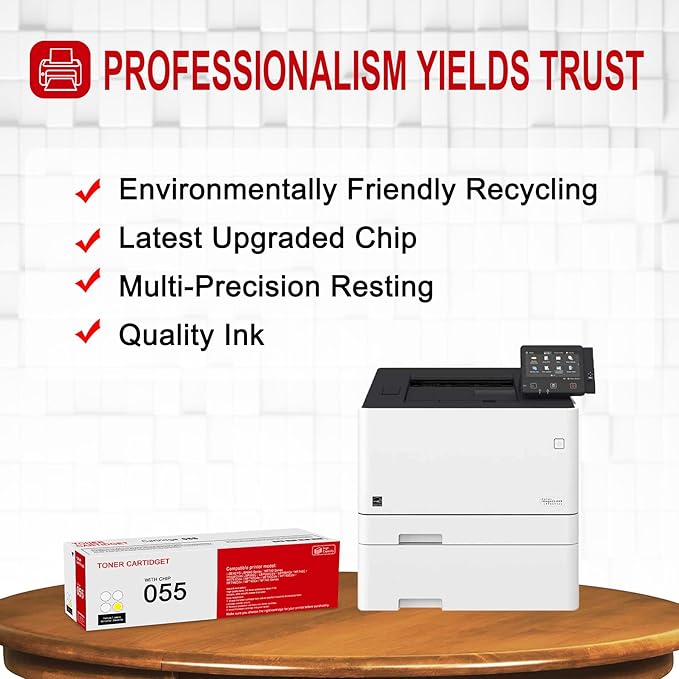 1 Pack 055 3013C001 Yellow Toner Cartridge: Compatible CRG-055 Replacement for Canon i-SENSYS LBP660 MF740 Series ImageClass LBP664Cdw LBP664Cx MF740C MF741Cdw MF743Cdw MF746Cdw MF740 Series Printer
