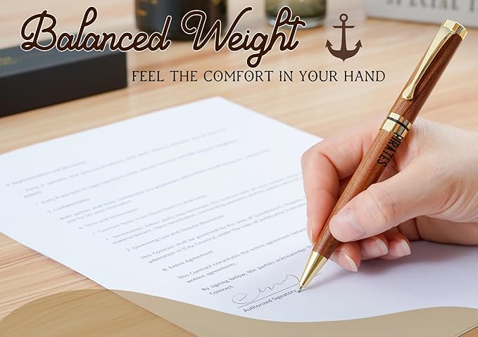 InnoBeta Pirate Gifts, Wooden Pen Set of 3, Gift Ideas for Pirate Lovers