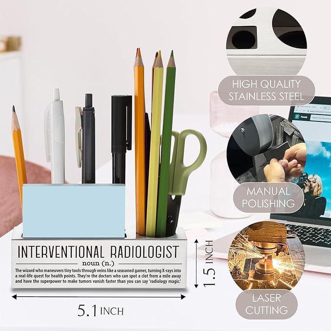 Interventional Radiologist Definition Gifts for Women, Men, Interventional Radiology Office Supplies Desk Decor Pen Pencil Holders WCC42