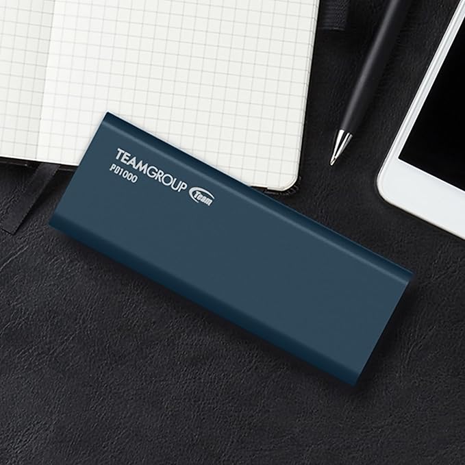 TEAMGROUP PD1000 2TB Aluminum Portable External Solid State Drive SSD, Read up to 1000MB/s, USB-C, USB A 3.2 Gen 2, Waterproof, Dustproof (IP68), Shockproof, Pressure Resistant T8FED6002T0C108