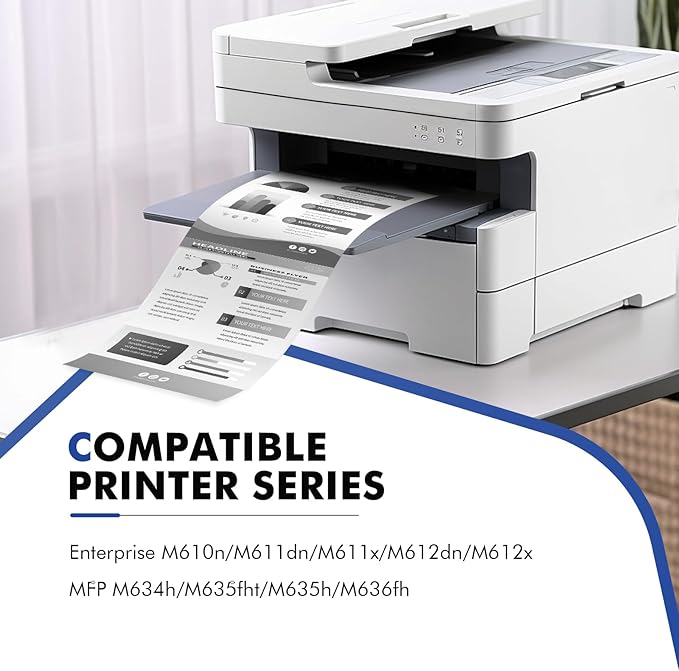 147A Black Toner Cartridge Compatible for HP 147A W1470A 147X W1470X for Enterprise M610n M611dn M611x M612dn M612x MFP M634h M635fht M635h M636fh Printer Ink (1-Pack)