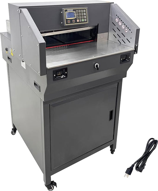 TECHTONGDA 110V Electric Paper Cutter Automatic Cutting Paper Machine with Extra Knife Pad, Heavy Guillotine Paper Cutter 3.15in Cutting Thickness, 19.3" Cutting Length