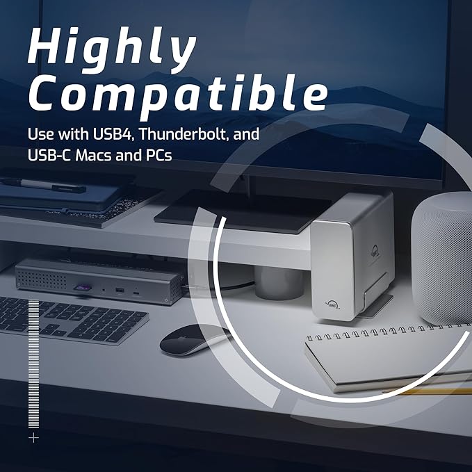OWC Express 4M2 Four-Slot USB4 (40Gb/s) External Storage Enclosure for NVMe M.2 2230 / 2242 / 2280 SSDs (Enclosure Only)