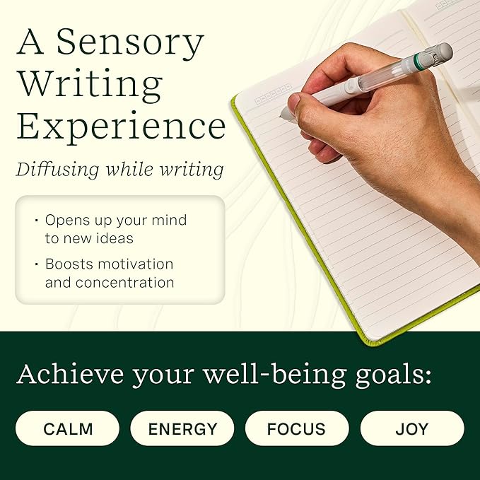 Lifelines Pen Diffuser, In Bloom - 1mm Black Ballpoint Pen with Scented Essential Oil Blends – Aromatherapy Diffuser & Sensory Immersion Diffuse Aroma As You Write