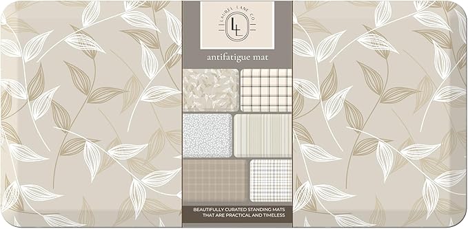 Anti Fatigue Mat by Laurel Lane Co. – Designer Anti Fatigue Mats for Kitchen Floor, Kitchen Mats for Floor, Desk Mat – Cushioned 0.75" Thick – Stain Resistant – Non-Skid Bottom – 20" x 39"