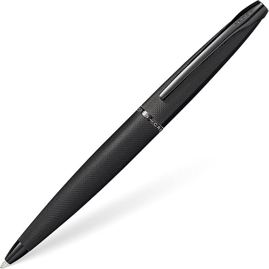 Cross ATX Refillable Ballpoint Pen Presented in a Luxury Gift Box - Medium Point, Black Ink, Sandblasted Black