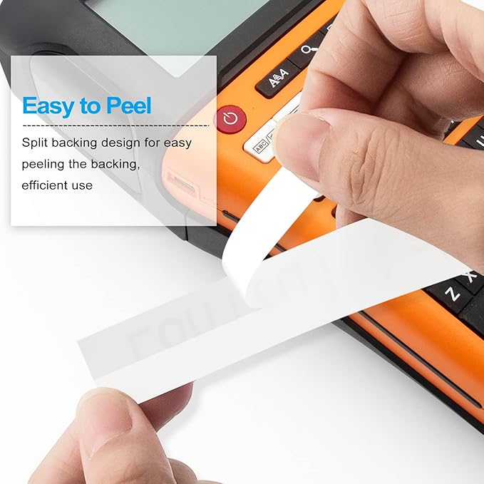 18mm Ptouch Tape Tze-241 344 941 Replacement for Brother Label Maker Tape 18mm 0.7 Laminated White/Black/Silver, TZe 18 mm Compatible with Brother Ptouch PT-D400 PT-D410 PT-D460BT PT-P710BT