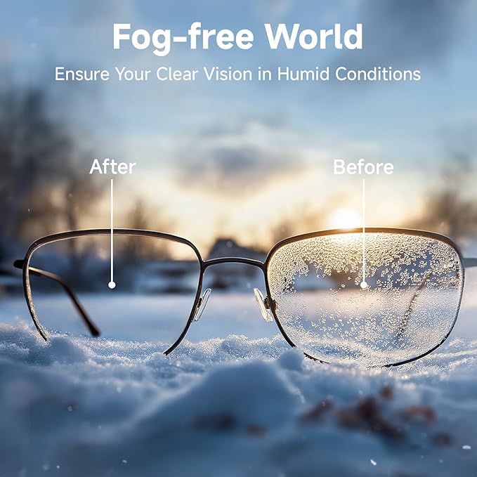 Anti Fog Lens Wipes for Eyeglasses, [150 Pre-Moistened Individually Wrapped Wipes] [Non-Scratching & Non-Streaking] Cleaner Wipes for Glasses, Sunglass