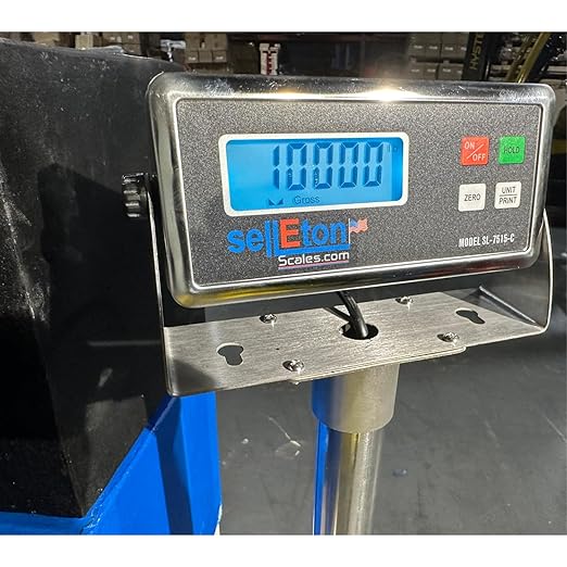 SellEton SL-4040-2.5k-NN 40" x 40" Industrial Floor Scale | 2,500 lbs x 0.5 lb l Warehouse Pallets