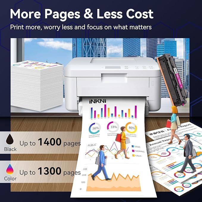 202A Toner Cartridges 4-Pack CF500A - Compatible Replacement for HP 202A 202X for Color Laserjet Pro MFP M281fdw M254dw M281fdn M281cdw M280nw M254dn M254nw Toner Cartridge CF500A CF500X (with Chip)