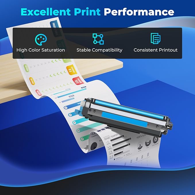 201X Toner Cartridges Replacement for HP 201X 201A HP201X 4 Pack for Color Laser Jet Pro MFP M277dw M252dw Toner Cartridges for Color Laser Jet Pro MFP M277c6 M277n M252n, Black Cyan Magenta Yellow