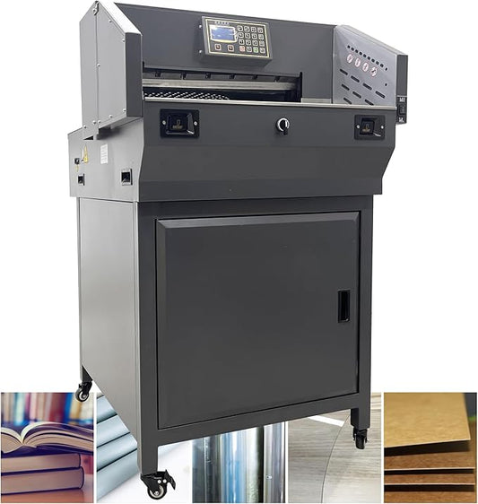 INTSUPERMAI Electric Paper Cutter Heavy Duty Paper Trimmers Guillotine Max. 490 mm /19.29 inch Cutting Length Digital Numerical Control Commercial Paper Stack Cutter Trimmer for Paper Cutting 110V