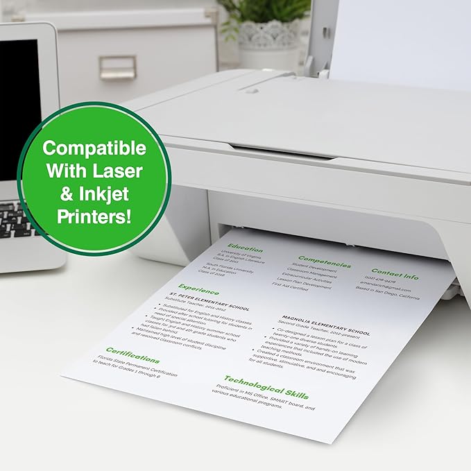 PrintWorks 100% Recycled Printer Paper 8.5" x 11" White - 20 lb Copy & Multipurpose Computer Paper - 3 Packs, 1200 Sheets - Made in the USA - 92 Bright - Printer & Copier Compatible (00018-3)