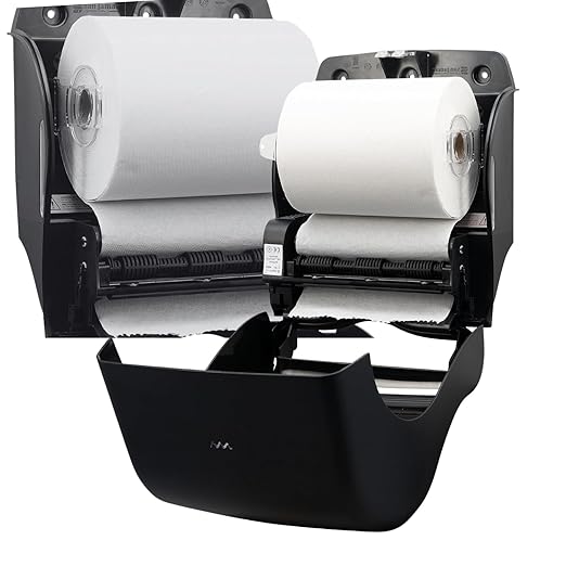 San Jamar Ecologic Smart Essence Recycled Plastic Electronic Paper Towel Dispenser, Universal Roll Capacity, Wall Mounted Dispenser with Zero Waste for Home and Business Universal, Black
