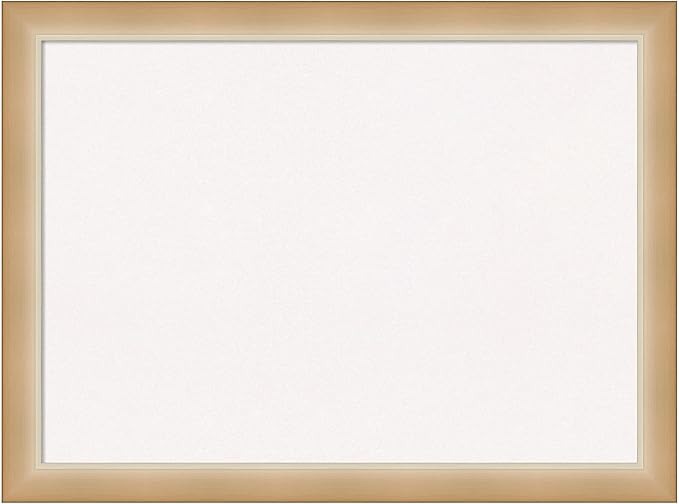 Amanti Art White Cork Board for Wall, 23x31 Vision Board with Gold Frame, Medium Corkboard Office Decor for Home Organization, Modern Contemporary Corkboard Pinboard to display items for home