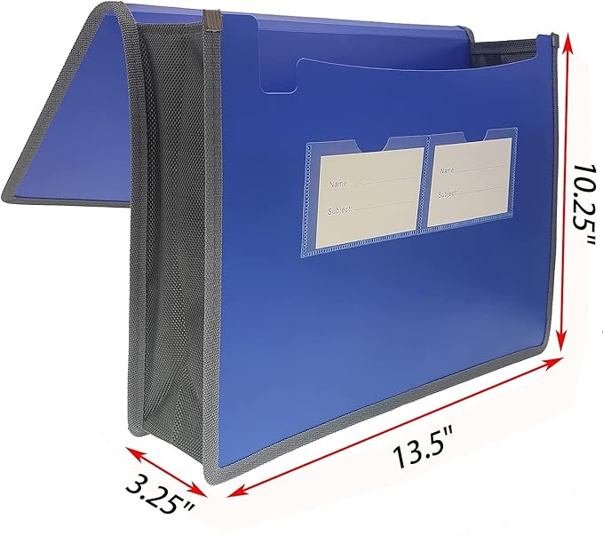 Premium Quality Plastic Expanding File Folder Document Organizer, 3.5" Expansion, A4 Letter Size for Home School Office Organization，4 Pack