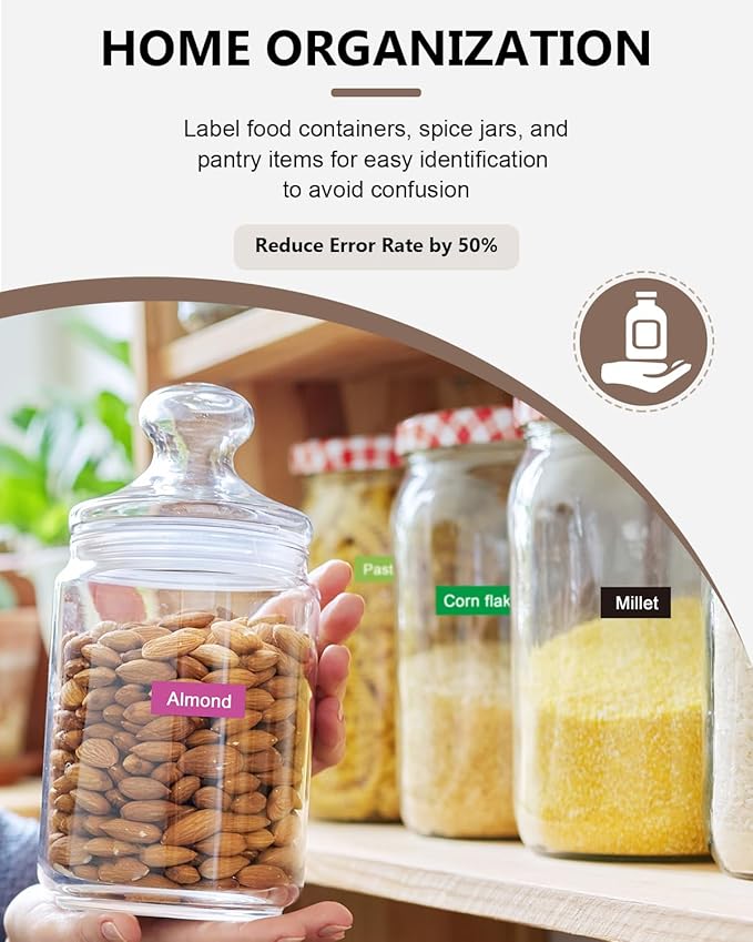 6X 12mm 0.47" Multi-Colored Label Tape Compatible for Brother P Touch Label Maker Tape Tze Tz 12mm 0.47 Ribbon Laminated Tz Colored Refills for PT-D220 D210 H110 1000 1280 D400, 1/2" x 26.2'