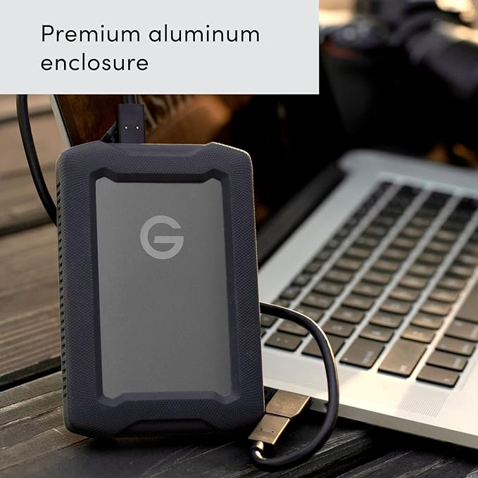 SanDisk Professional 5TB G-Drive ArmorATD - Rugged, Durable Portable External Hard Drive HDD, USB-C, USB 3.2 Gen 1 - SDPH81G-005T-GBA1D