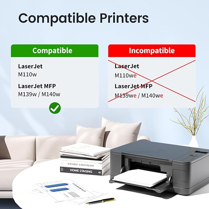 XJI 141X(with Chip) High Yield Compatible Toner Cartridges Replacement for HP 141 X A W1410X 141A W1410A Ink, for Laser Jet M110w MFP M139w M140w Printer Black