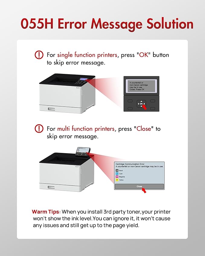 055 Black Compatible Toner Cartridges Replacement for Canon 055 Black 2 Pack 055H Compatible with Canon Mf743cdw Toner Cartridges, MF745Cdw, MF746Cdw Laser Printers