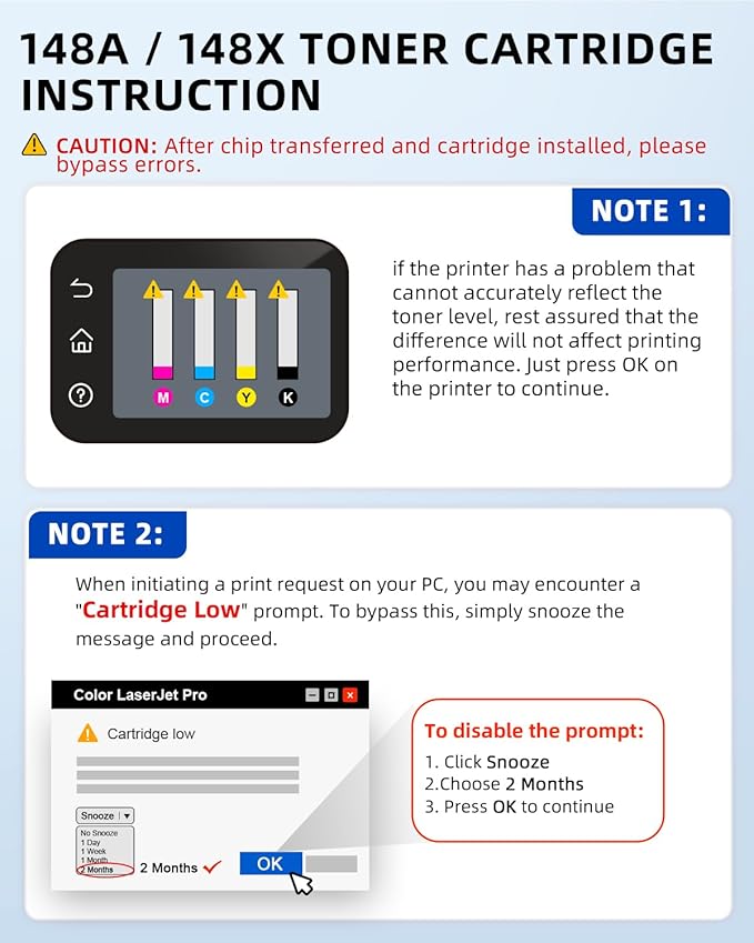 148A Toner Cartridge (with Chip) Compatible Replacement for HP 148 A 148X W1480A W1480X High Yield Black Toner Cartridge Use with Laserjet Pro 4001n 4001dn 4001dw MFP 4101fdw 4101fdn(2-Pack)