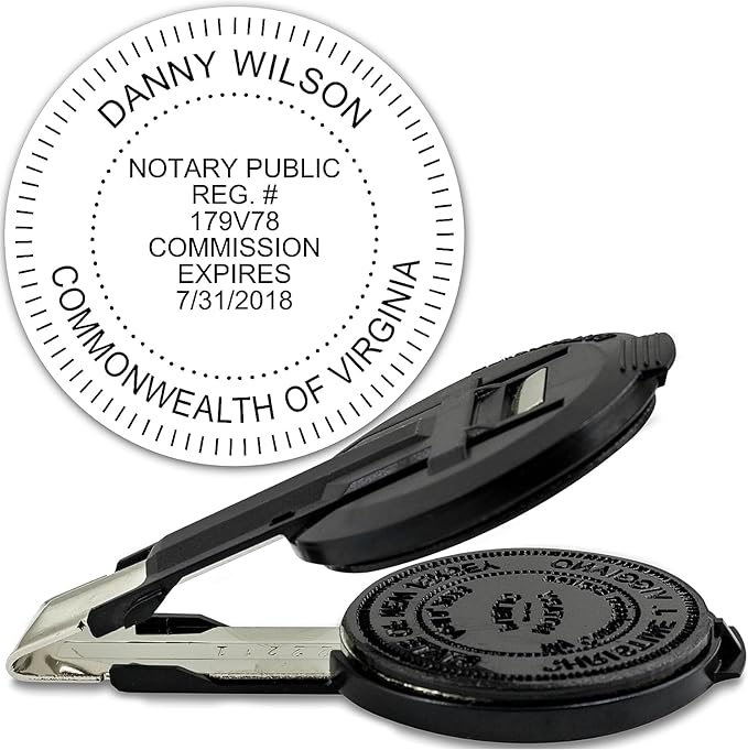 MaxMark Insert Only for Notary Seal Round Embosser for Virginia State