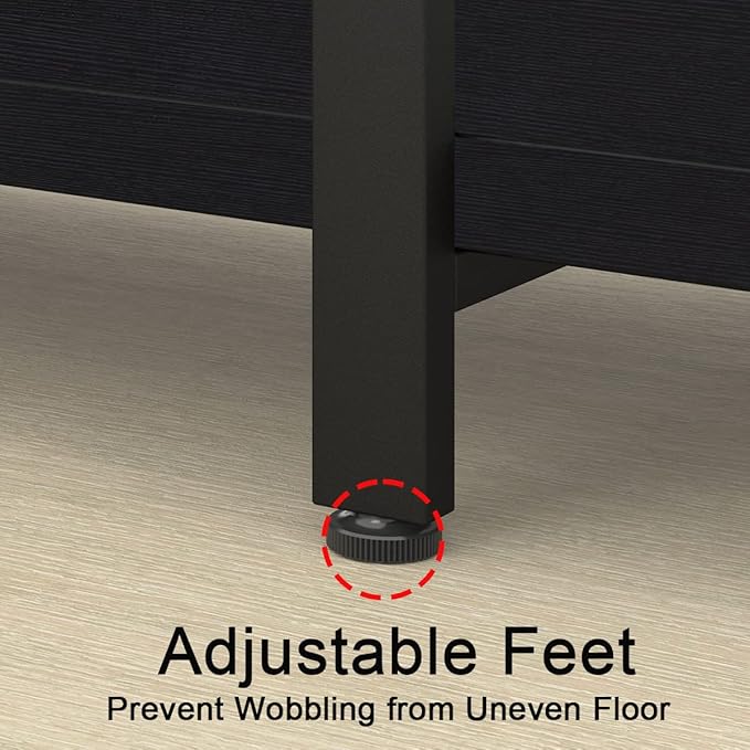 HSH 4 Tier Black Bookshelf, Industrial Metal Wood Storage Book Shelves, Modern Open 4 Shelf Bookcase and Display Etagere, Vertical Book Shelf for Bedroom Living Room Office