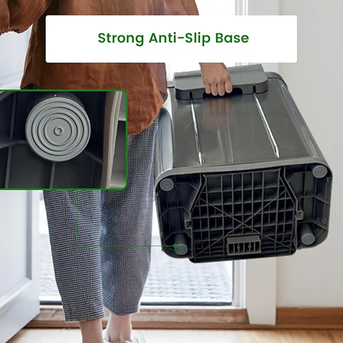 18 Gallon Stainless Steel Step Trash Can with Soft-Close Lid & Stay-Open, Rectangular Kitchen Garbage Bin for Home & Office, Tall Trash Bin No Liner Needed (70 Liter Larger Capacity)