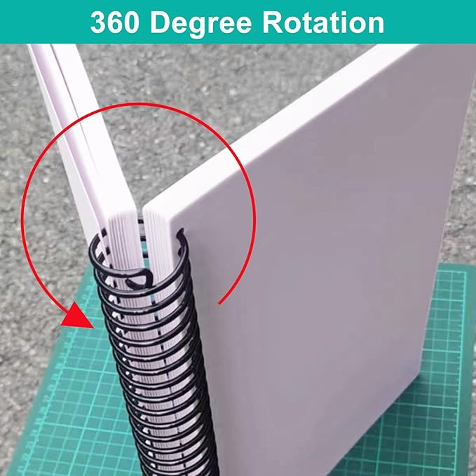 Plastic Spiral Binding Coils 100 Pack, Coil Binding Multi Sizes (6mm+8mm+10mm+12mm), 4:1 Pitch Black Binding Spirals for Students and Coworkers