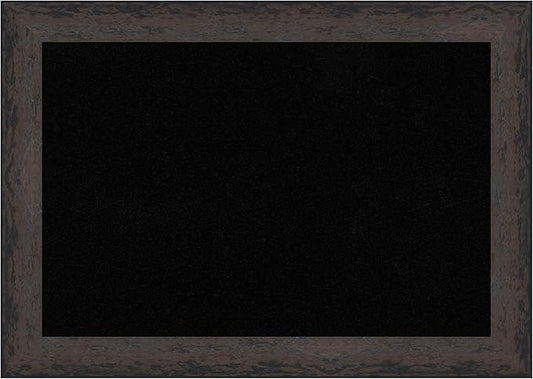 Amanti Art Black Cork Board for Wall, 15x21 Vision Board with Black Wood Frame, Small Corkboard Office Decor for Home Organization, Modern Corkboard Pinboard to Display Items for Home Organization in