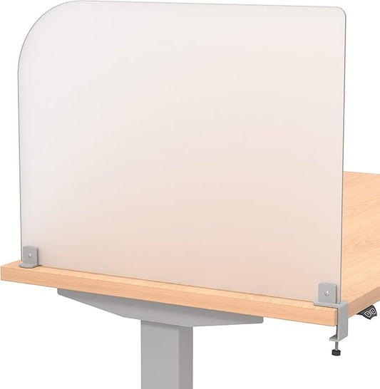 Desk Divider for Students and Desk Privacy Panel. Office Partitions and Ideal Cubicle Light Shield. Frosted Acrylic Clamp-on Desk Partition - 29” W x 22”H Divider