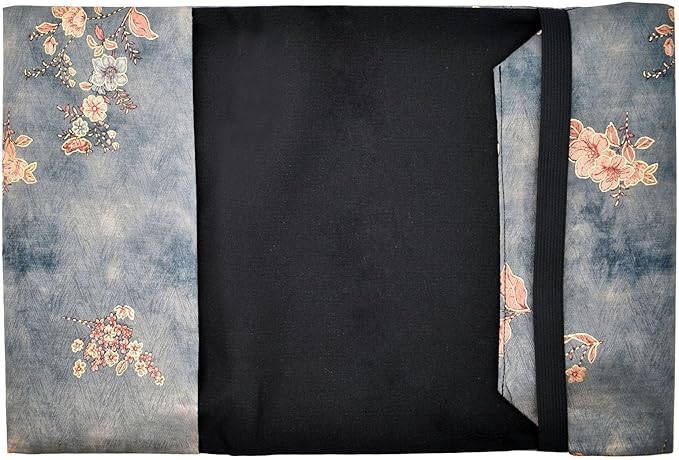 BLBMH A5 Book Covers for Paperbacks Book Cover Fit for 5.5x8.3 inch Adjustable Book Sleeve Cover for A5 Diary Books Fabric Softcover Protector for Notebook - Flower 4 Green