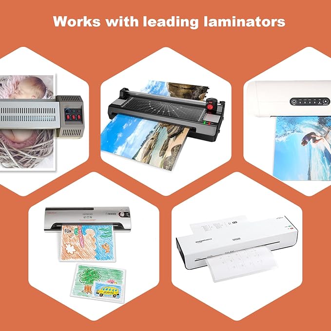 FungLam Thermal Laminating Pouches, 8.9 x 11.4-Inches Laminating Sheets, 3 mil Thick, 100-Pack, Clear
