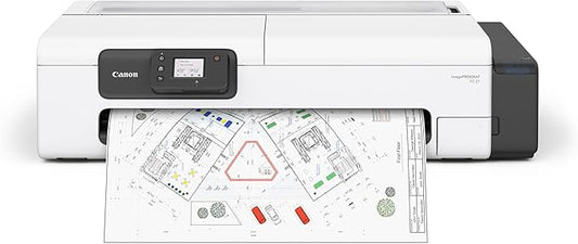 Canon imagePROGRAF TC-21 24" - Large Format Printer, Poster & Plotter Printer, Automatic Roll & Cut Sheet Paper Feeder, Includes 280 ml of Ink, White