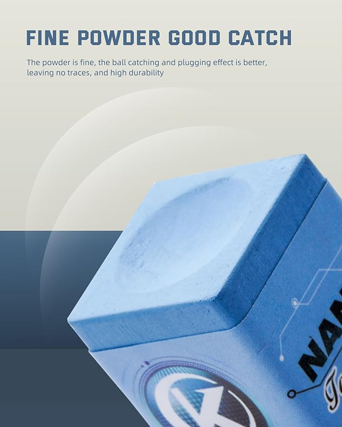 KONLLEN Pool Cue Chalk Nano Technology Billiard Chalk for Professional Tournament Dedicated Pool Chalk (Outstanding Performance, Reduce Miscue, Durable)