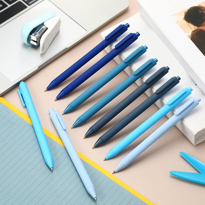 50 Pcs Ballpoint Pens Bulk Retractable Writing 1. 0 mm Black Ink Cute Pens Smooth Writing Color Fancy Gift for Teacher Student Employee Office School Home Baby Shower Supplies (Morandi)