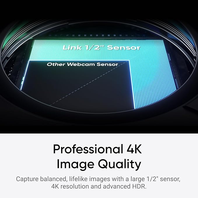 Insta360 Link 2C Tripod Bundle - 4K Webcam for PC/Mac, 1/2" Sensor, Auto Framing, HDR, AI Noise-Canceling Mic, Gesture Control for Streaming, Video Calls, Gaming, Works with Zoom, Teams, Twitch & More