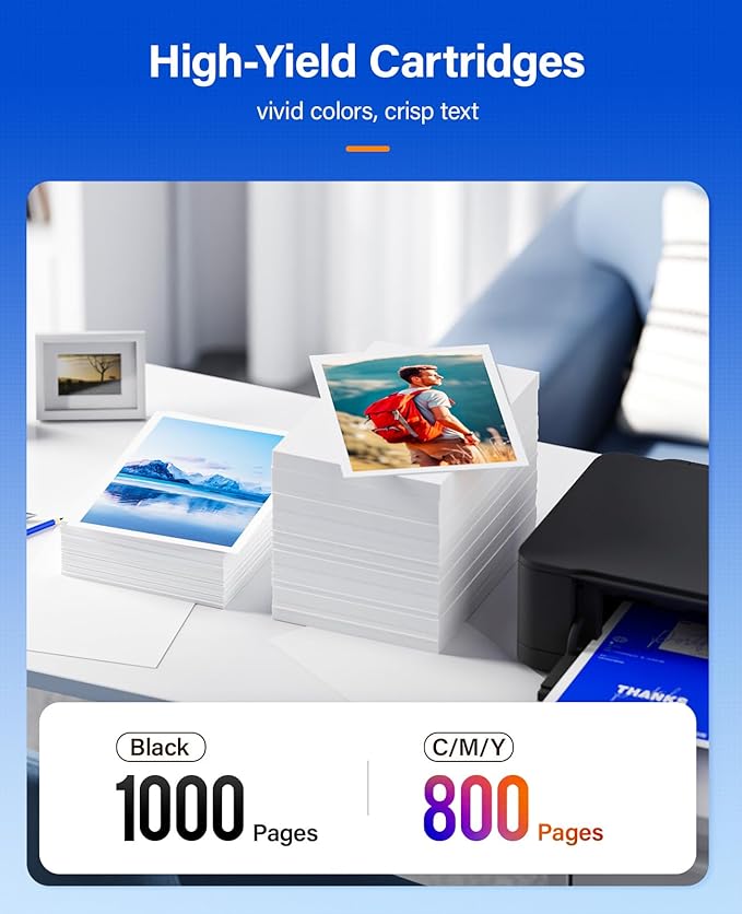 923 923e with chip Ink Cartridges 4-Pack High Yield Replacement for HP 923 923e 923XL Ink Compatible for HP OfficeJet Pro 8135e 8138e 8139e 8122e 8120 8123 8130 8133 Printers Black Cyan Magenta Yellow