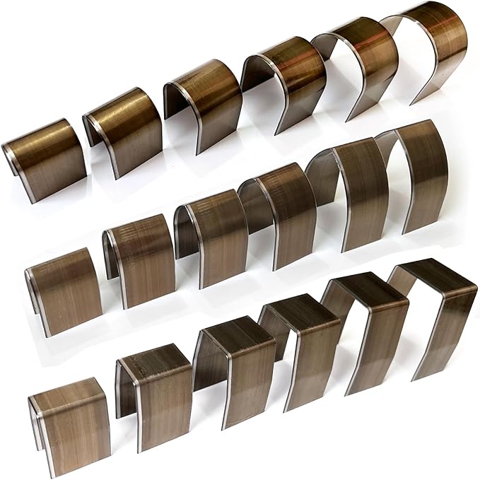 18 Pieces Leather Corner Punch Set, Leather End Punch Tool High Carbon Steel Corner Cutter Tools, Corner Trimmers Punch with Mat & Box, Edge Trimmer for DIY Leathercrafts