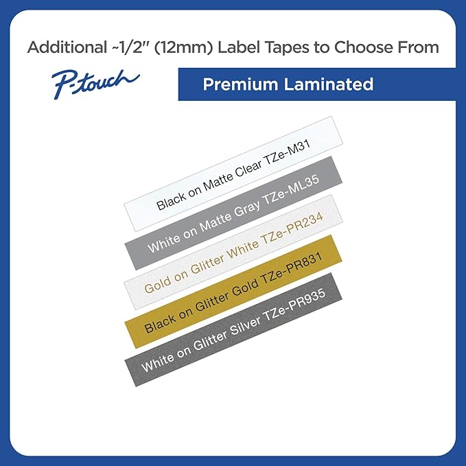 Brother Genuine P-touch TZE-FX231 Tape, 1/2" (0.47") Wide Flexible-ID Laminated Tape, Black on White, Best Suited for Wire Wrapping and Frlagging, Water-Resistant, 0.47" x 26.2' (12mm x 8M), TZEFX231