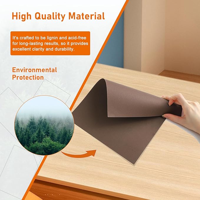 100 Sheets Coffee Shimmer Cardstock 8.5 x 11 Craft Paper, 92lb Premium Glossy Paper Card Stock for Wedding Invitations, Greeting Cards, Making Cards, Christmas