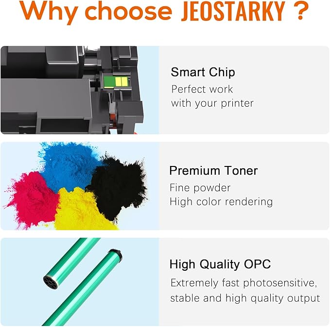 414x Toner Cartridges 4 Pack High Yield Replacement for HP 414x Toner 414a W2020x Compatible with HP Color Laserjet Pro MFP M479fdw M479fdn M454dw M454dn M480f Printer