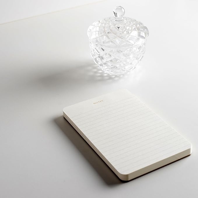 Elegant Desk Notepads for Professionals, Executive's Memo Pads, Minimalist, Gold Foiled, Lined Layout, 3 Pack, 225 Sheets Total (75 Each), 6.3" x 3.9”, 80 GSM, Eco-friendly, FSC™ Certified