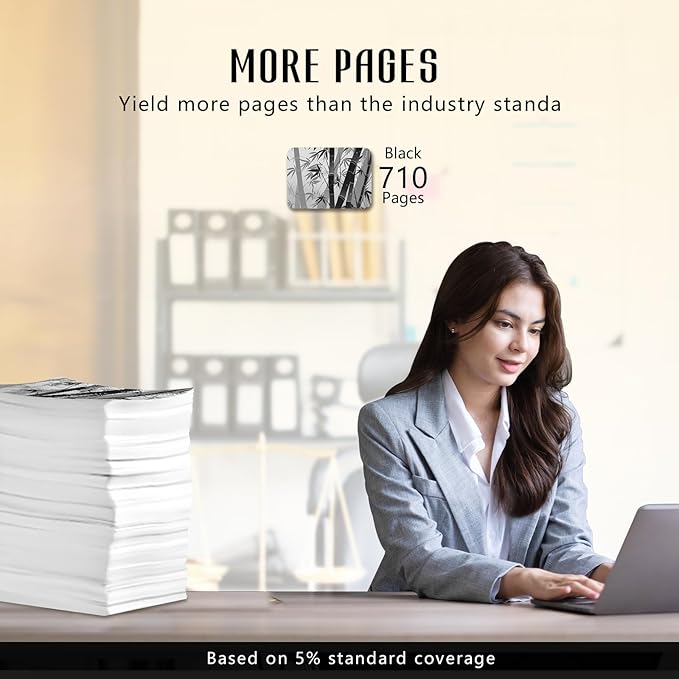 63 63XL 3830 4520 Printer Ink Cartridge for HP Black Ink 63 HP63XL for HP 63 XL Black Ink Cartridge High Yield Work for OfficeJet 3830 5255 5258 Envy 4520 4512 4513 4516 DeskJet 1112 1110 3630 Printer