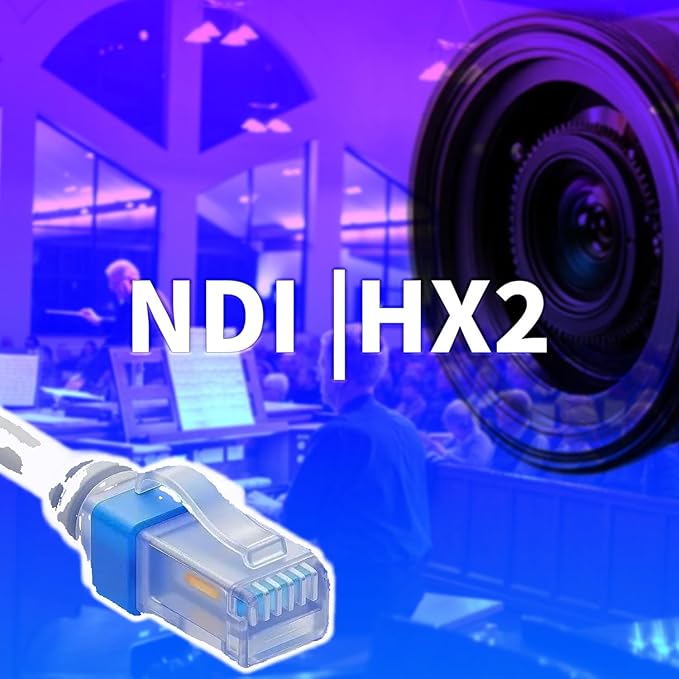 4K NDI PTZ Camera with AI Auto Tracking 21X Optical Zoom HDMI/SDI/USB 3.0/PoE/IP for Church Worship, Live Events, Video Conferencing (OBS, vMix, Zoom, Teams)