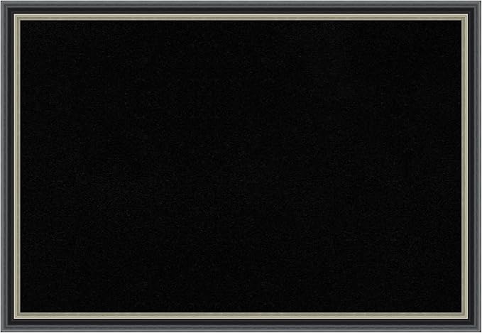 Amanti Art Black Cork Board for Wall, 27x39 Vision Board with Black Wood Frame, Large Corkboard Office Decor for Home Organization, Modern Corkboard Pinboard to Display Items for Home Organization in